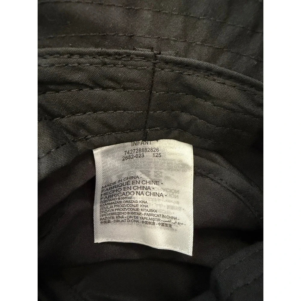Nike Apex Bucket Hat Infant 12-24M Black UPF 40+ Sun Hat 6A2682-023
